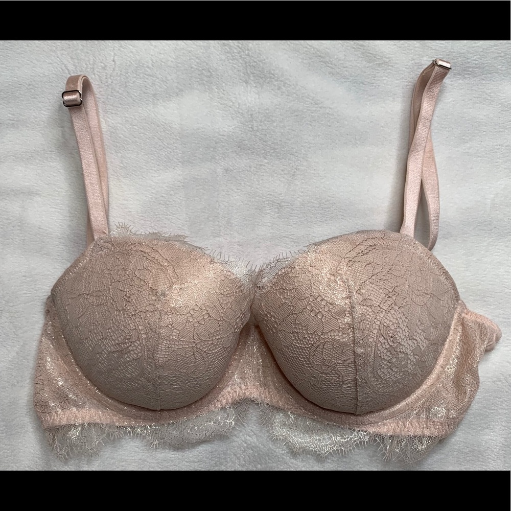 Victoria’s Secret Underwire Bra Pink/Metallic 32D
